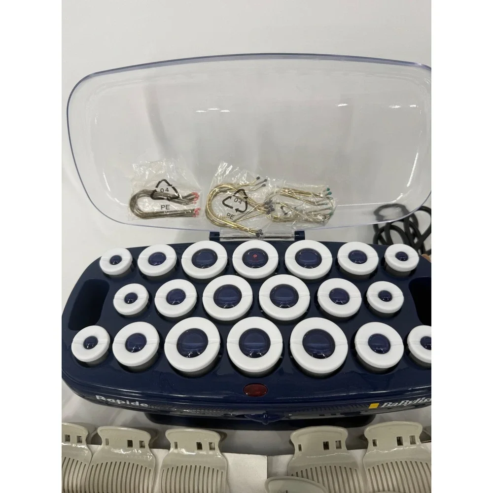 BaByliss Rapide Instant Heat Rollers Type 3020 Blue Ceramic Hair Curler Set 20pc